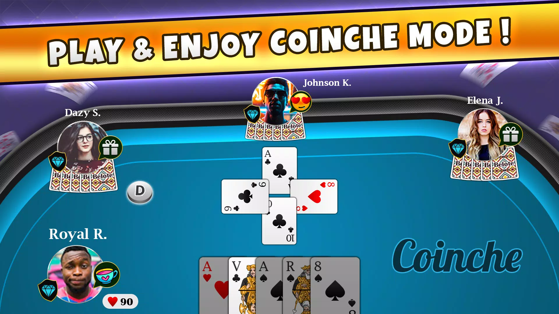 Belote Coinche Online game Captura de tela 2