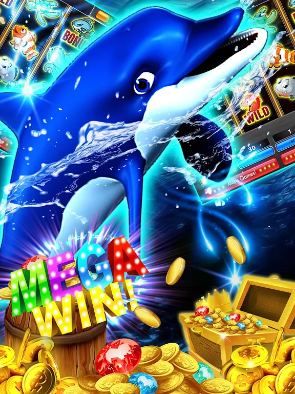 Dolphin Slots: Deluxe Pearl स्क्रीनशॉट 1