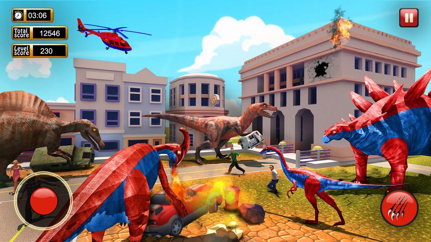 Dinosaur Games City Rampage Schermafbeelding 2