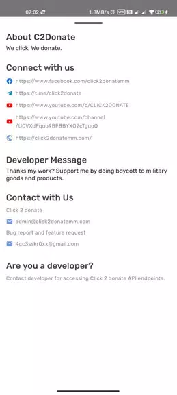 Schermata Click 2 donate 3