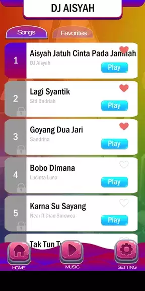 Piano Tiles DJ Aisyah Jamilah Screenshot 2