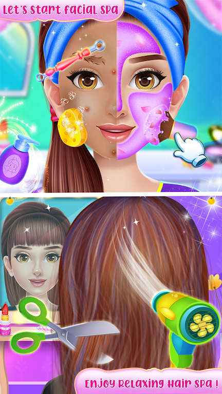 Doll makeup salon girl game Captura de pantalla 1