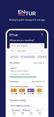 Entur - Journey Planner ဖန်သားပြင်ဓာတ်ပုံ 0