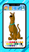 Scooby coloring doo cartoon ga ဖန်သားပြင်ဓာတ်ပုံ 1