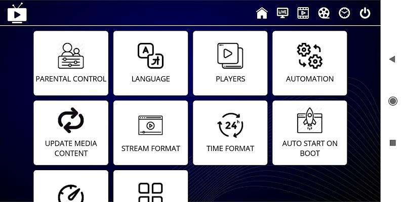 Schermata IPTV Stream Player:IPTV Player 2