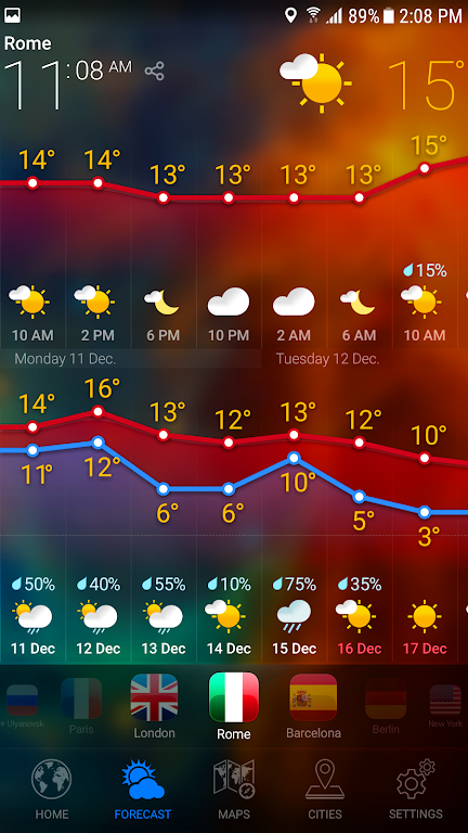 WEATHER NOW Mod ဖန်သားပြင်ဓာတ်ပုံ 1