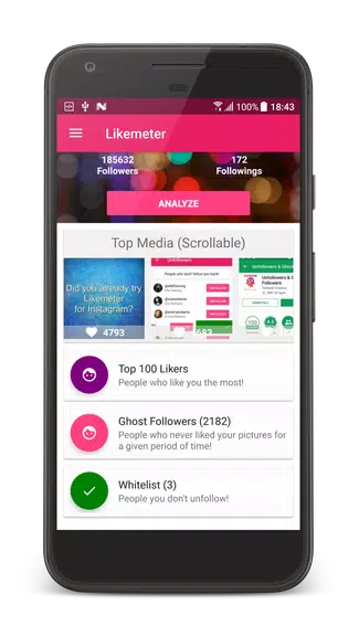 Likes & Ghost Followers for Instagram Ảnh chụp màn hình 1