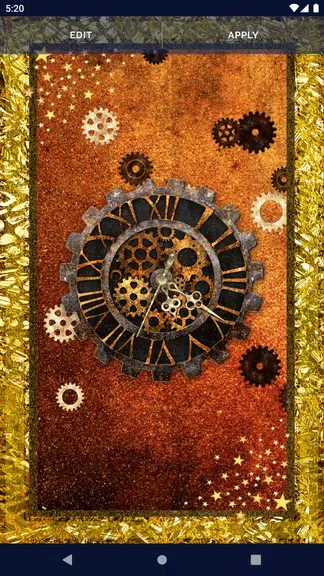 Steampunk Clock Wallpaper ภาพหน้าจอ 2