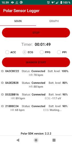 Polar Sensor Logger Zrzut ekranu 0