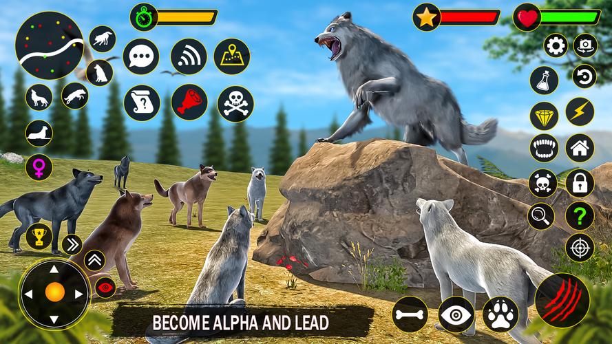 The Wolf Simulator: Wild Game Captura de tela 0