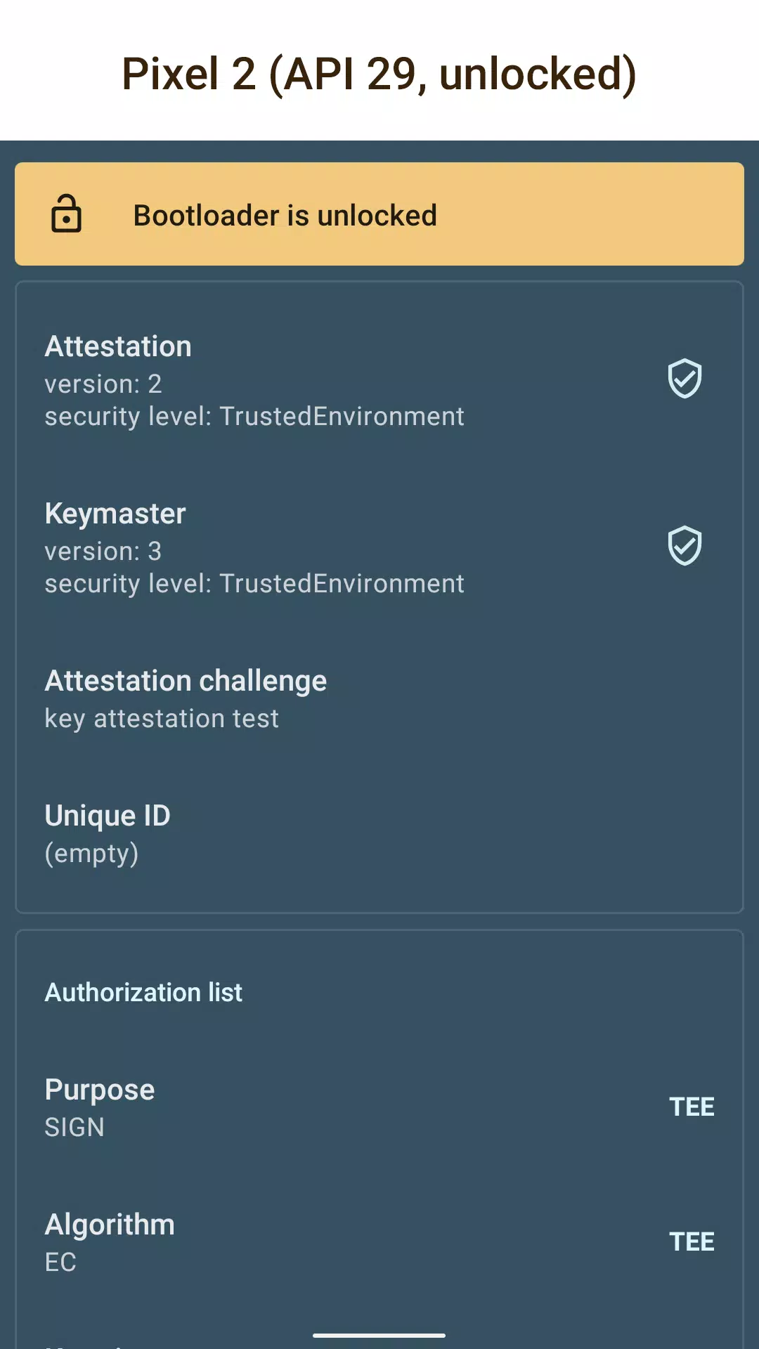 Key Attestation Demo Captura de pantalla 1