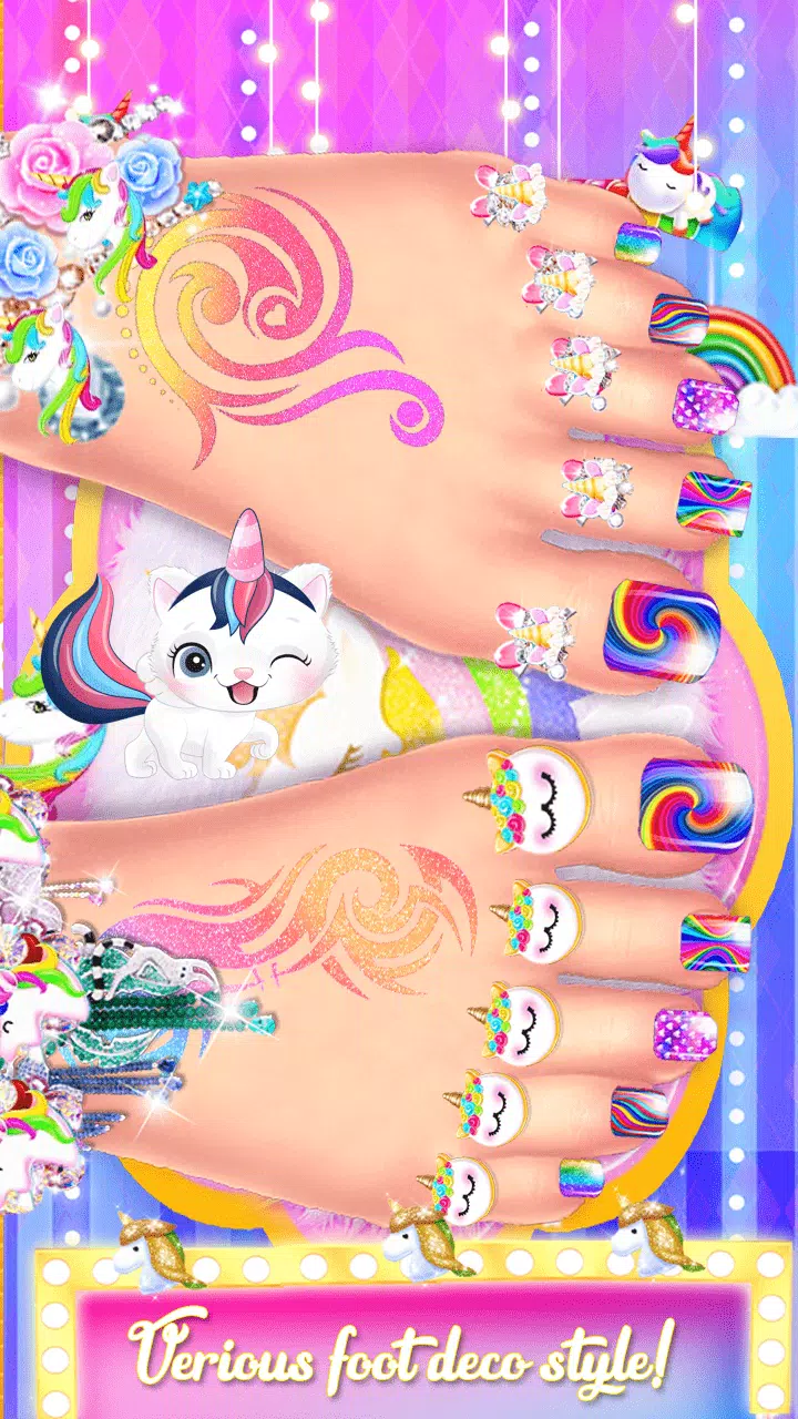 Unicorn Acrylic Nails Makeover Tangkapan skrin 2