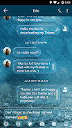 SMS Messages Bubble Rain Theme Capture d'écran 1