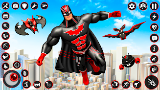 Bat Hero Dark Crime City Game Captura de pantalla 1