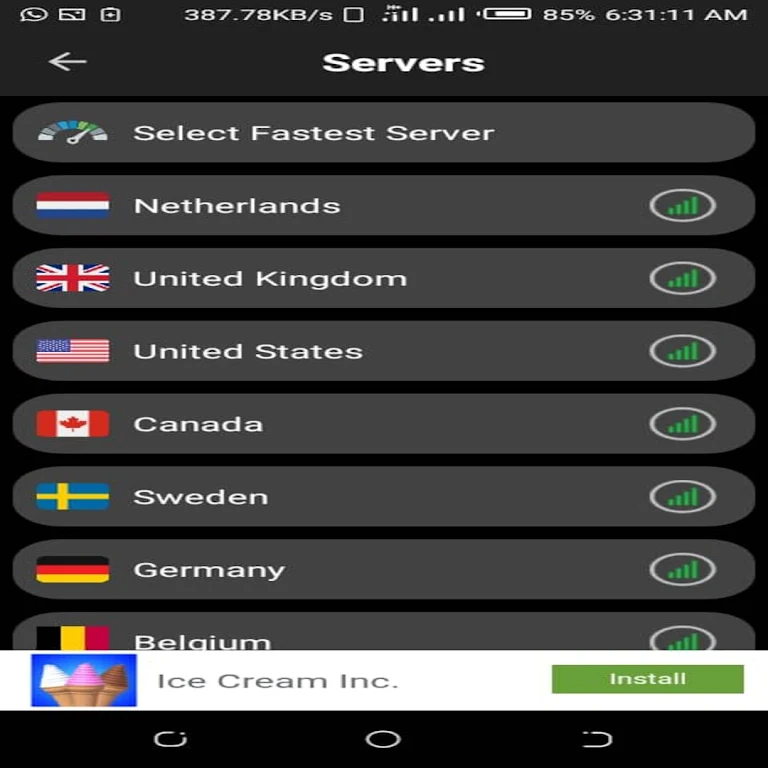 AFRICA VPN Captura de tela 2