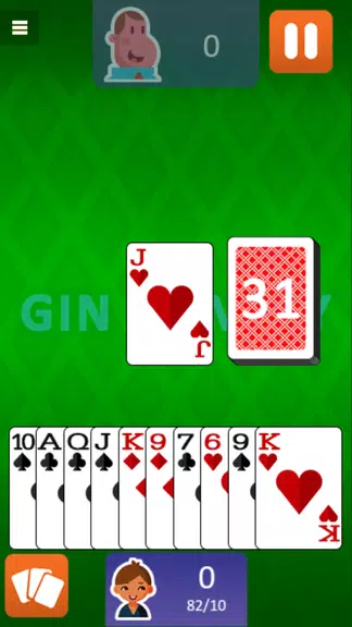 Gin Rummy Free Card Game ภาพหน้าจอ 2