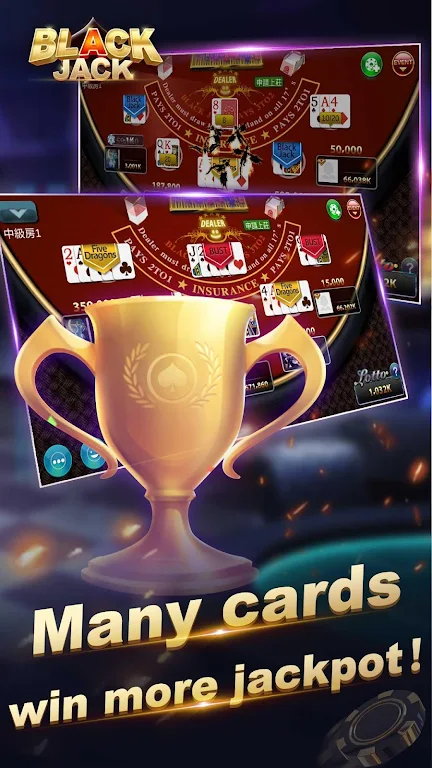 Blackjack 21-Free online poker game-jackpot casino ဖန်သားပြင်ဓာတ်ပုံ 1