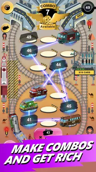 Train Merger Idle Train Tycoon Schermafbeelding 3