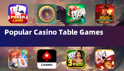 Mga sikat na laro sa talahanayan ng casino