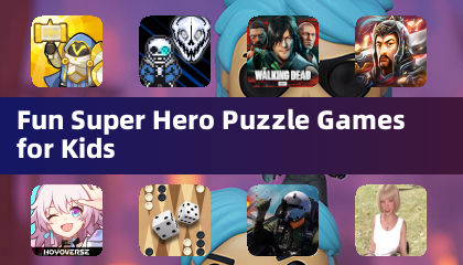 儿童趣味超级英雄拼图游戏